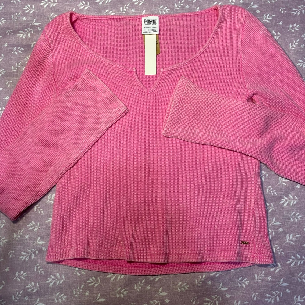NWT Pink Victoria's Secret thermal long sleeve top